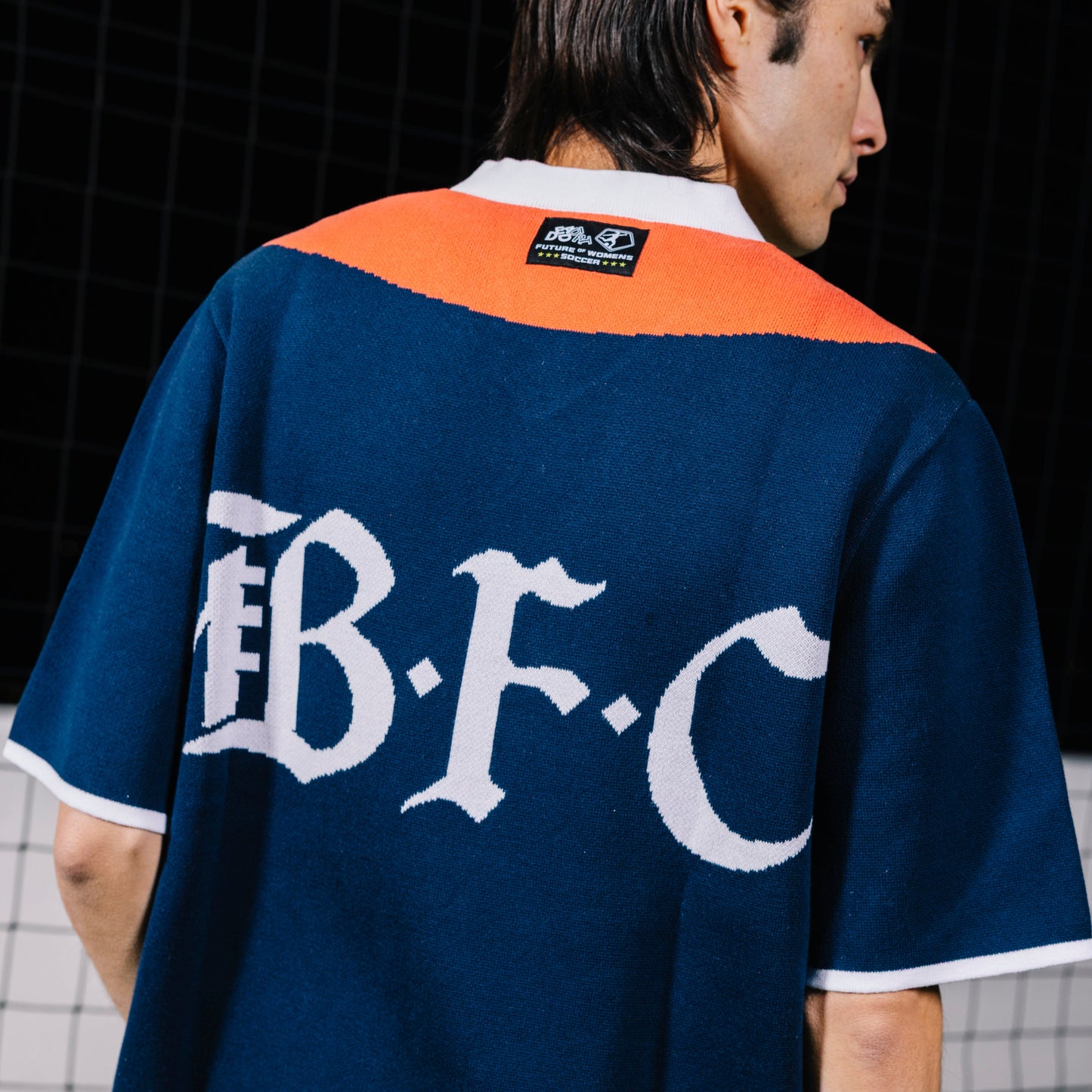 Unisex Bay FC Dead Dirt Navy Jacquard Knit Sweater