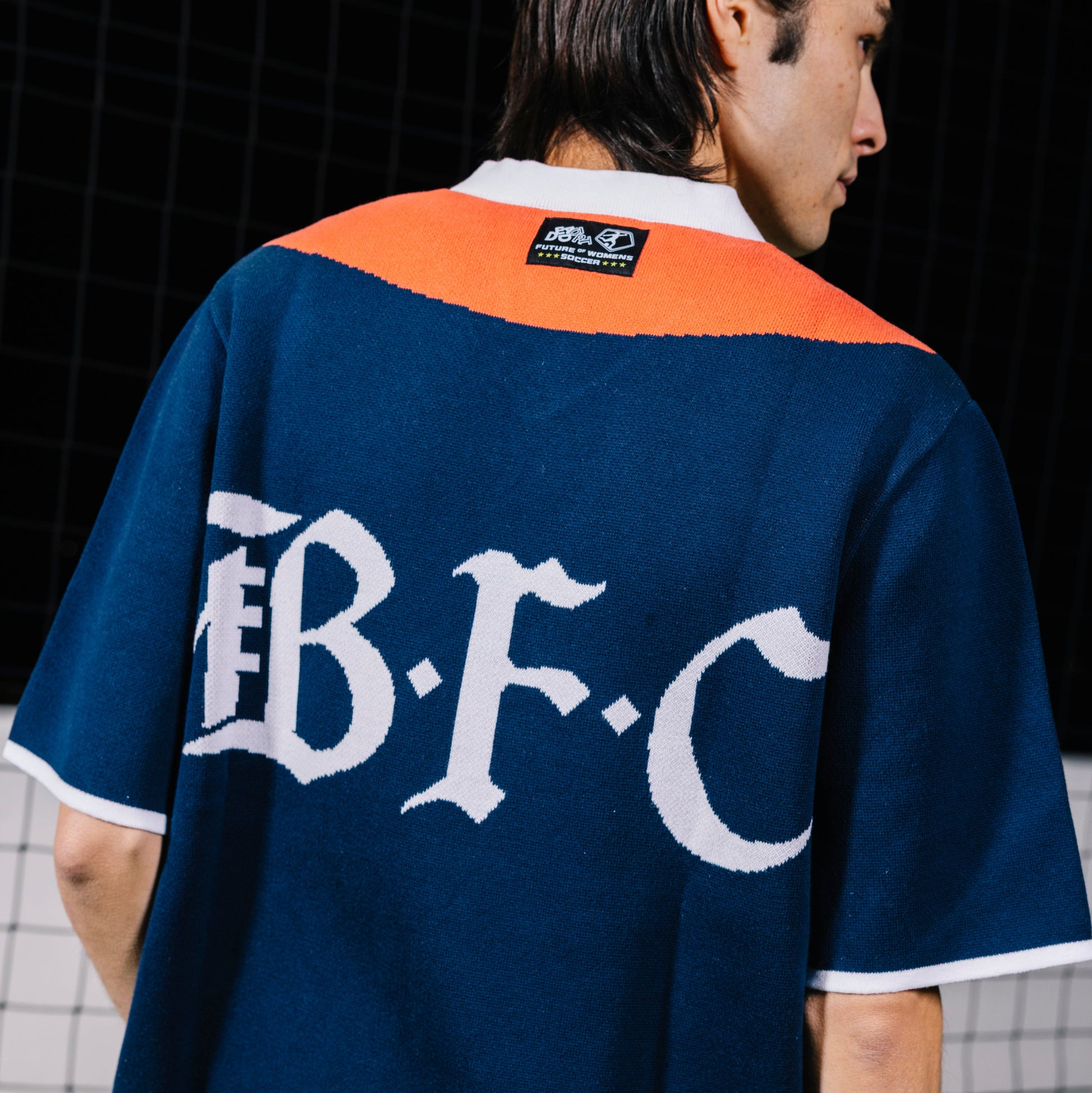 Unisex Bay FC Dead Dirt Navy Jacquard Knit Sweater