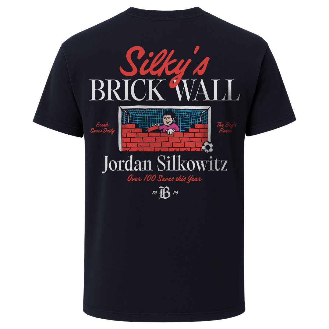 Unisex Bay FC Jordan Silkowitz Brick Wall Short Sleeve Tee