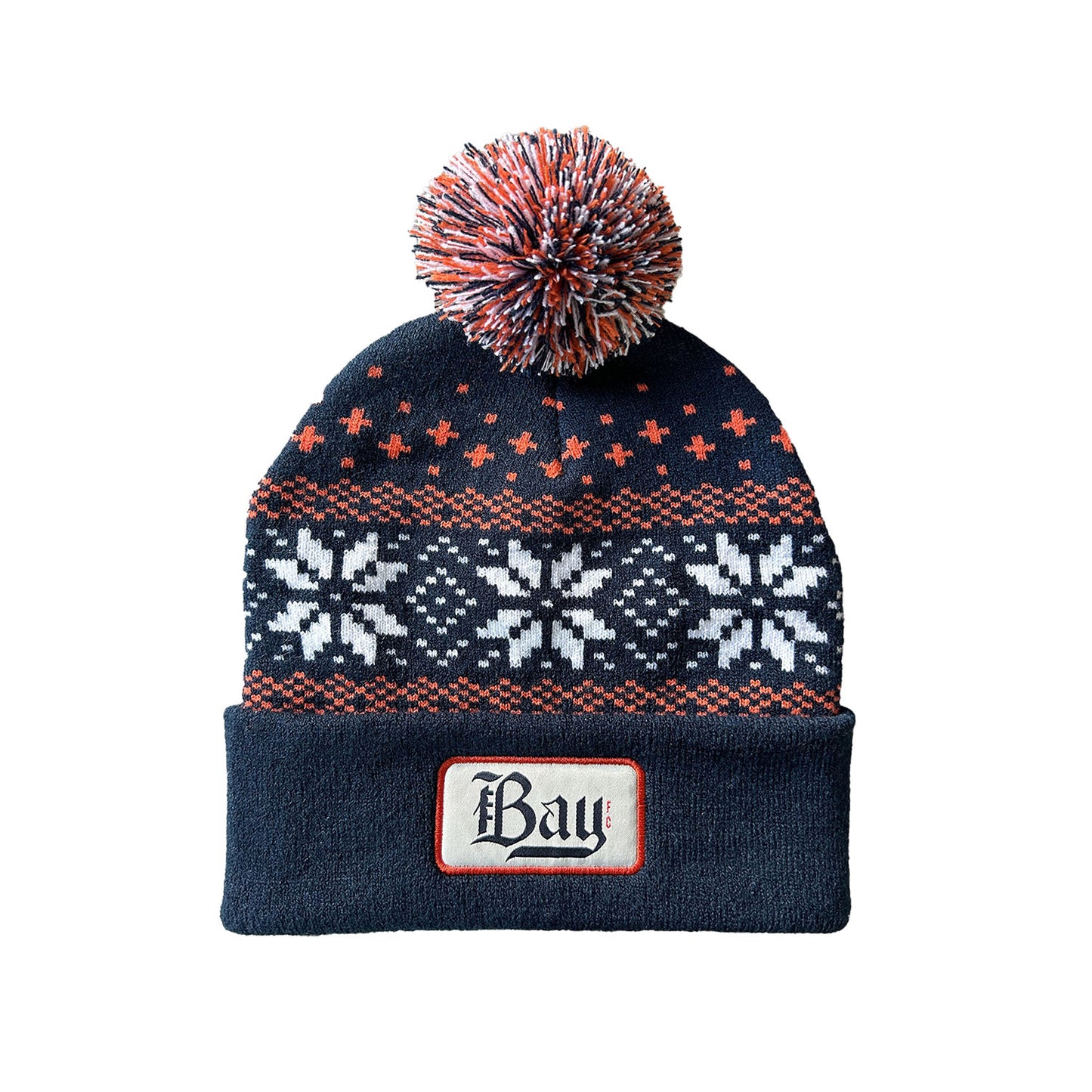 Unisex Die Hard Bay FC Holiday Navy Beanie - Front View