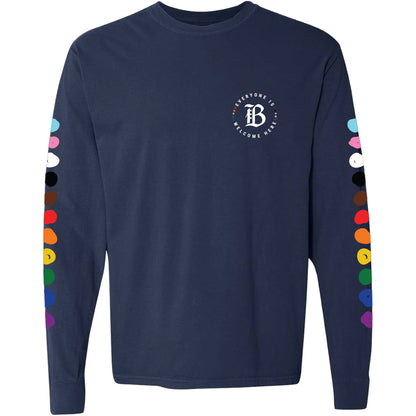 Unisex Bay FC 2026 Pride Everyone is Welcome Here Long Sleeve T-Shirt