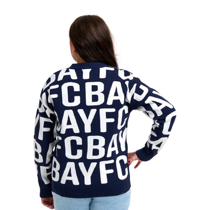 Women's Bay FC Navy Shea Jacquard Sweater