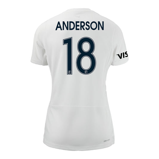 Women's Bay FC Joelle Anderson Primary Jersey - Back View