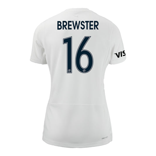 Women's Bay FC Jordan Brewster Primary Jersey - Back View