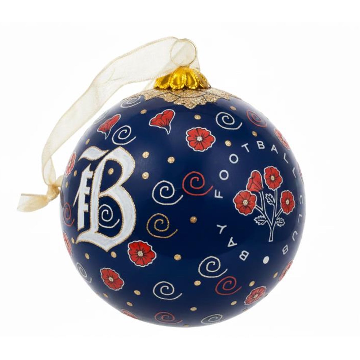 Bay FC 2025 Holiday Glass Ornament