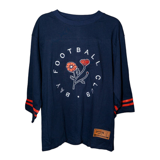 Bay FC 2025 Poppy Collection Women’s Navy Shirsey view 1